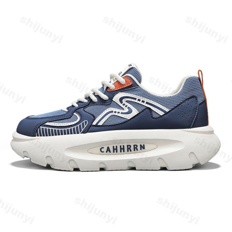 

Men s Casual Shoes 2026 New Spring Fashi Trend Mesh Breathable Sports Shoes Comfortable Versatile Thick Soled Chunky sneakers 39 синий