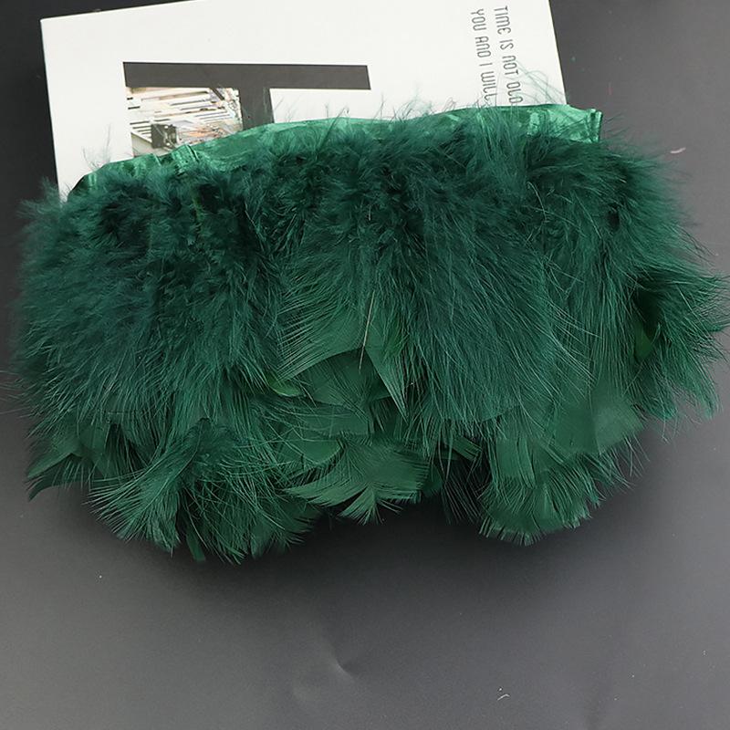 

Real Feather Turkey Full Flannel Strip Skirt With Watch Performance Costume Lace Accessories