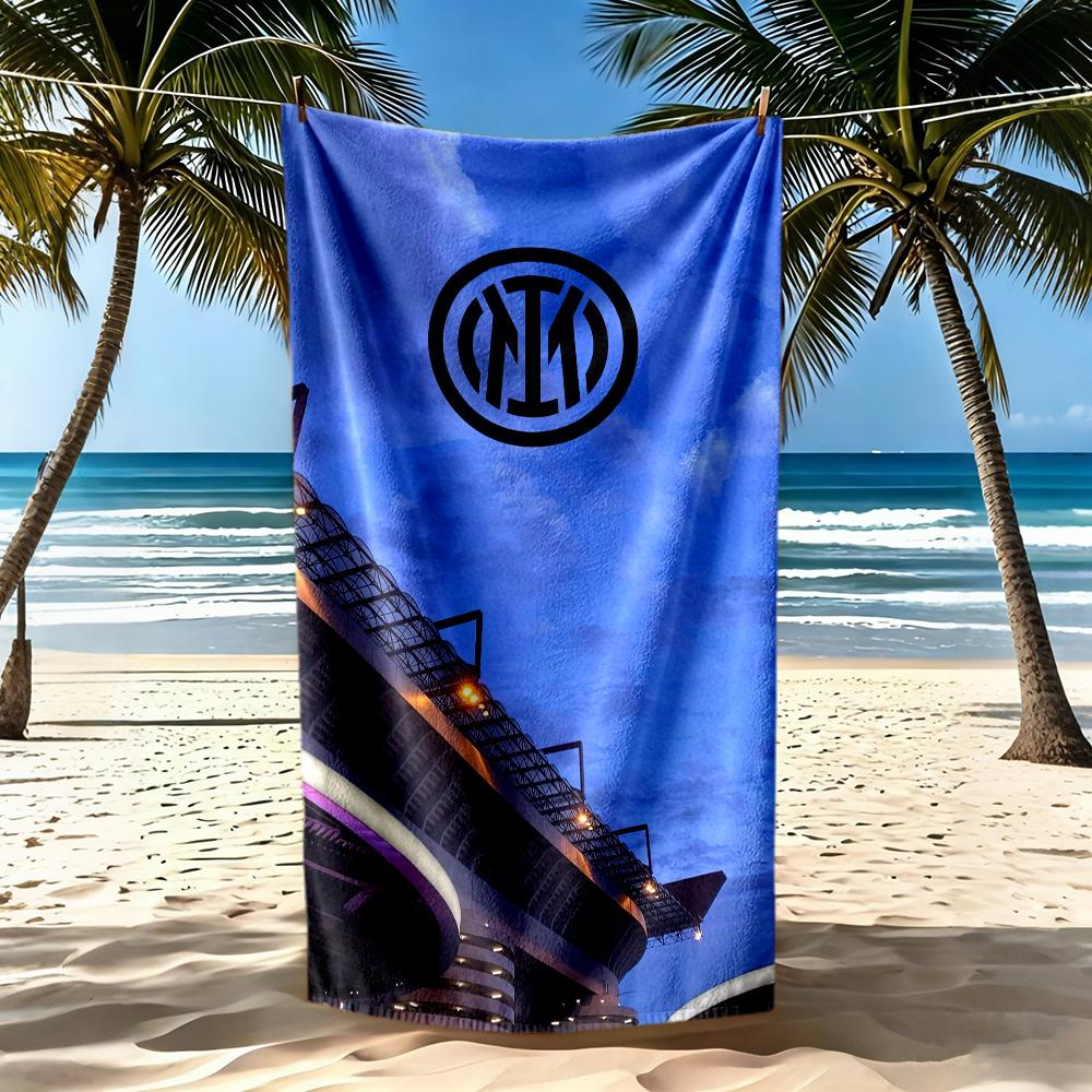 Inter Milan Beach Towel High Absorbency Quickdry Comfortable Lightweight Perfect For Traveling Yoga Camping And Swimming