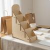 Porta Cartoline Espositore Versatile in Legno Portatile Scaffale a Gradini per