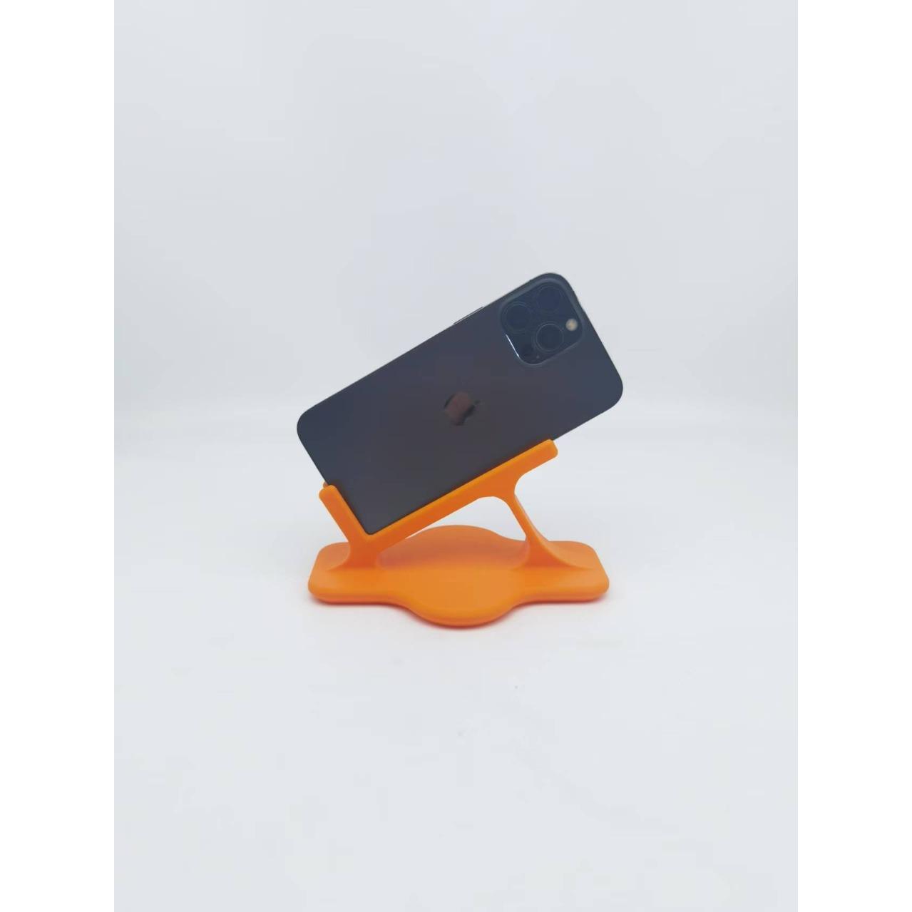 

Hands-Free Bedside Phone Holder, Anti-Drop, Ergonomic Arc Base. Perfect for lazy side-lying video watching on bed or sofa. оранжевый