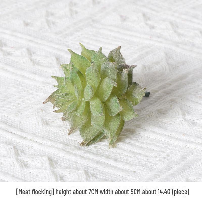 Mini Flocking Artificial Succulent Bonsai for DIY Wall Decor