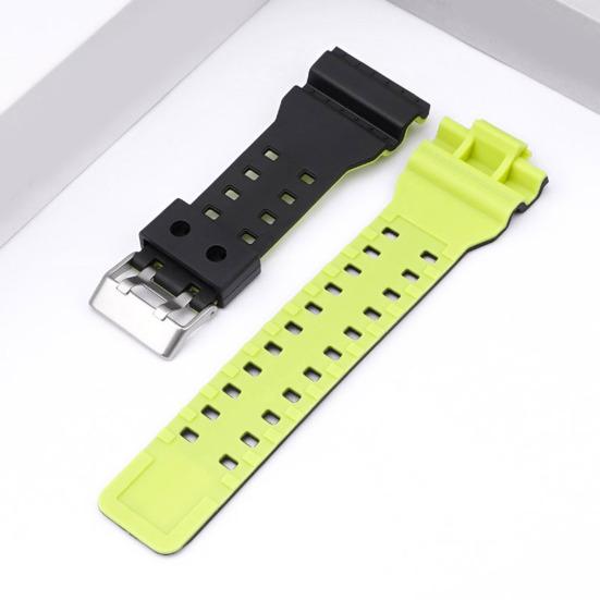 Bracelet de montre en résine souple, respirant, résistant à la sueur, de remplacement pour Casio GA 100/110/120/150/200/300/400/700