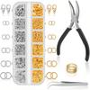 1200-piece Lobster Clasp and Jump Ring Set for DIY Jewelry Making