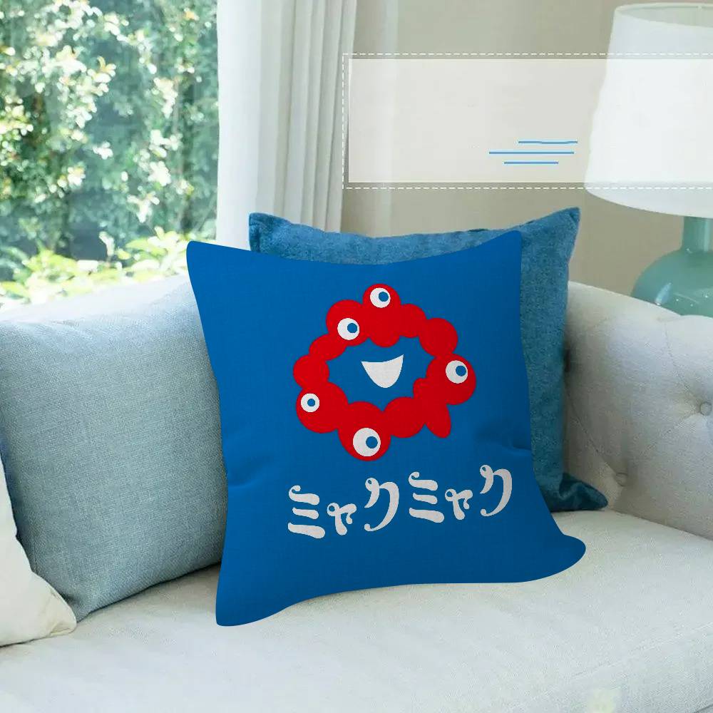 Cartoon M-Myaku-Myaku Personalized Pillow Dust Cover Bedroom Kids Party Decoration Pillowcase Birthday Children Gift