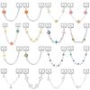Daisy Heart Star Butterfly Devil Eyes Zircon Tassel Chain Italian Charm Links Fit 9mm Bracelet Stainless Steel Women DIY Making