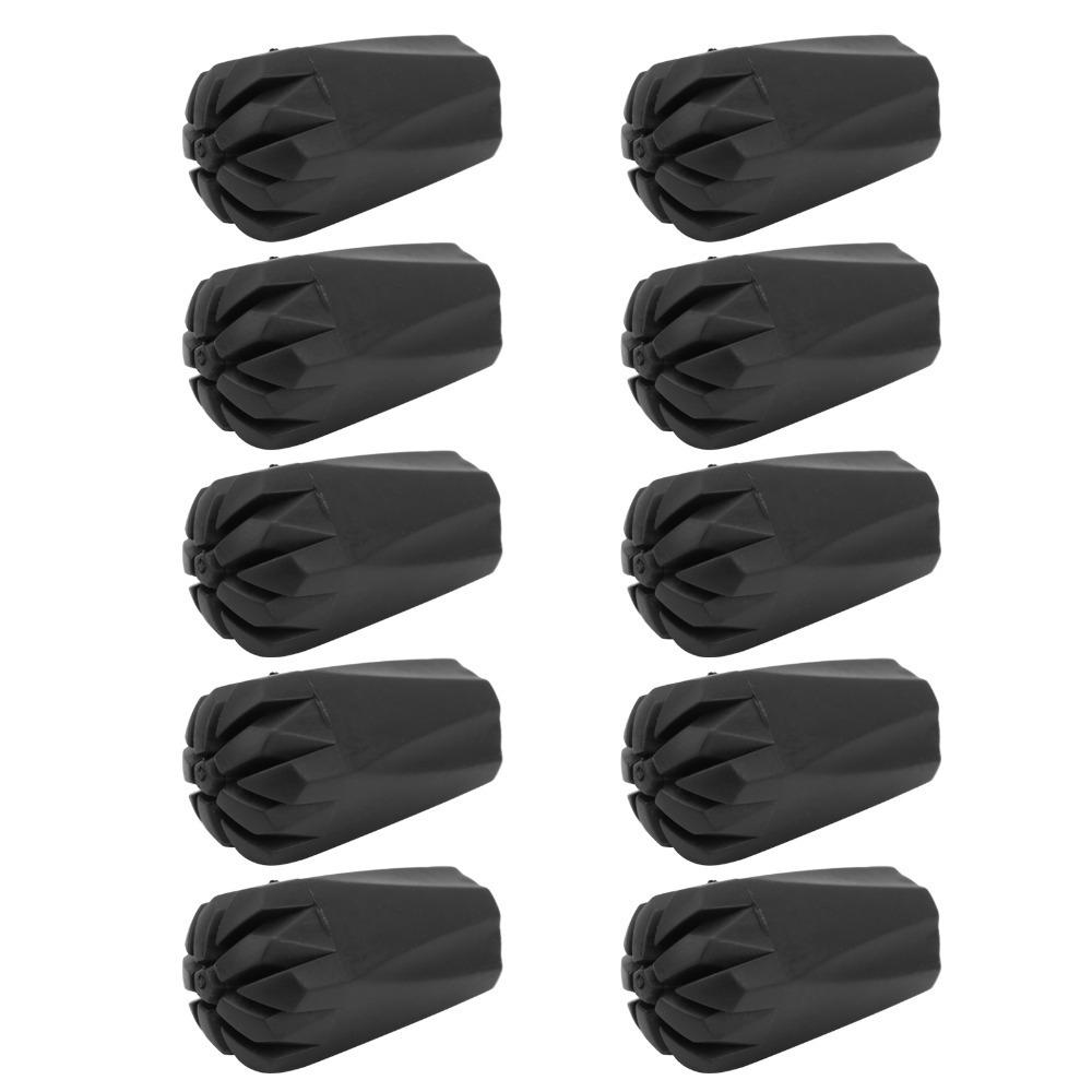 

10Pcs Extra Thick Walking Stick Tip Protectors Rubber Walking Stick Tips Mud Support чёрный