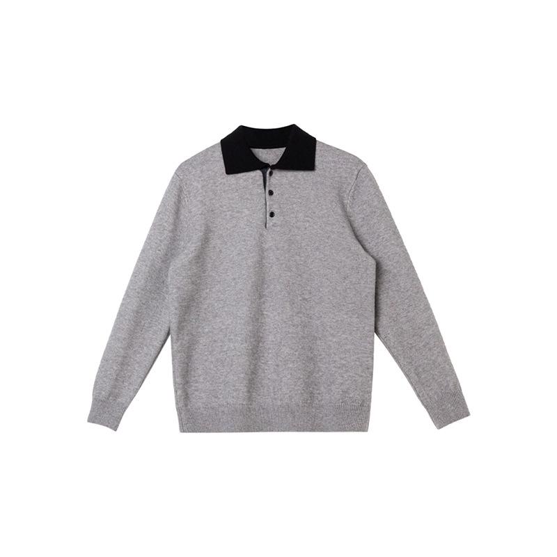 Hochwertige Herren-Patchwork-Strickware - Langarm, Herbst/Winter 2025, Vielseitiger Business Casual Pullover