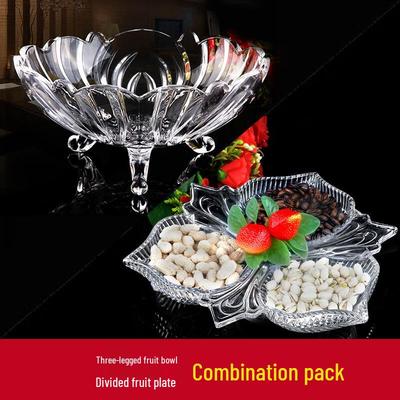 Flavinmci Nordic Style Crystal Glass Fruit Plate