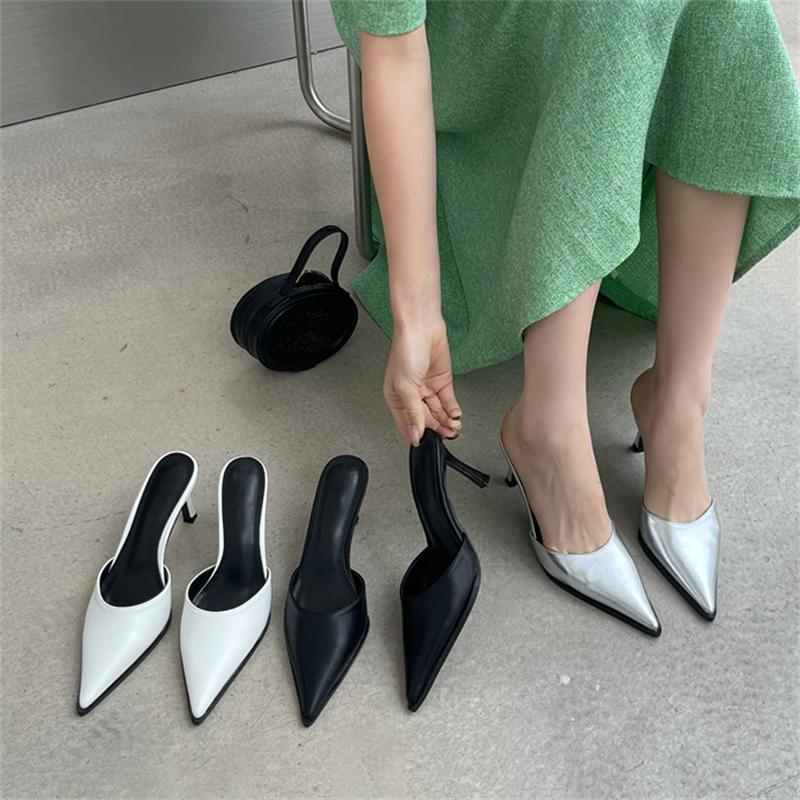 Fashion Eilyken Women Pumps Slipper Fashion Pointed Toe Shallow Thin High Heel Shoes Elegant Slingback Mules Tacones Mujer