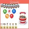 Kit de Suprimentos para Festa de Aniversário Roblox com Banner Vibrante, Balões e Toppers de Bolo para Crianças