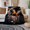 1 Stück Schmetterlingsdruck Decke, Flanelldecke, Weiche Warme Überwurfdecke Nickerchen Decke für Couch Sofa Büro Bett Camping Reise