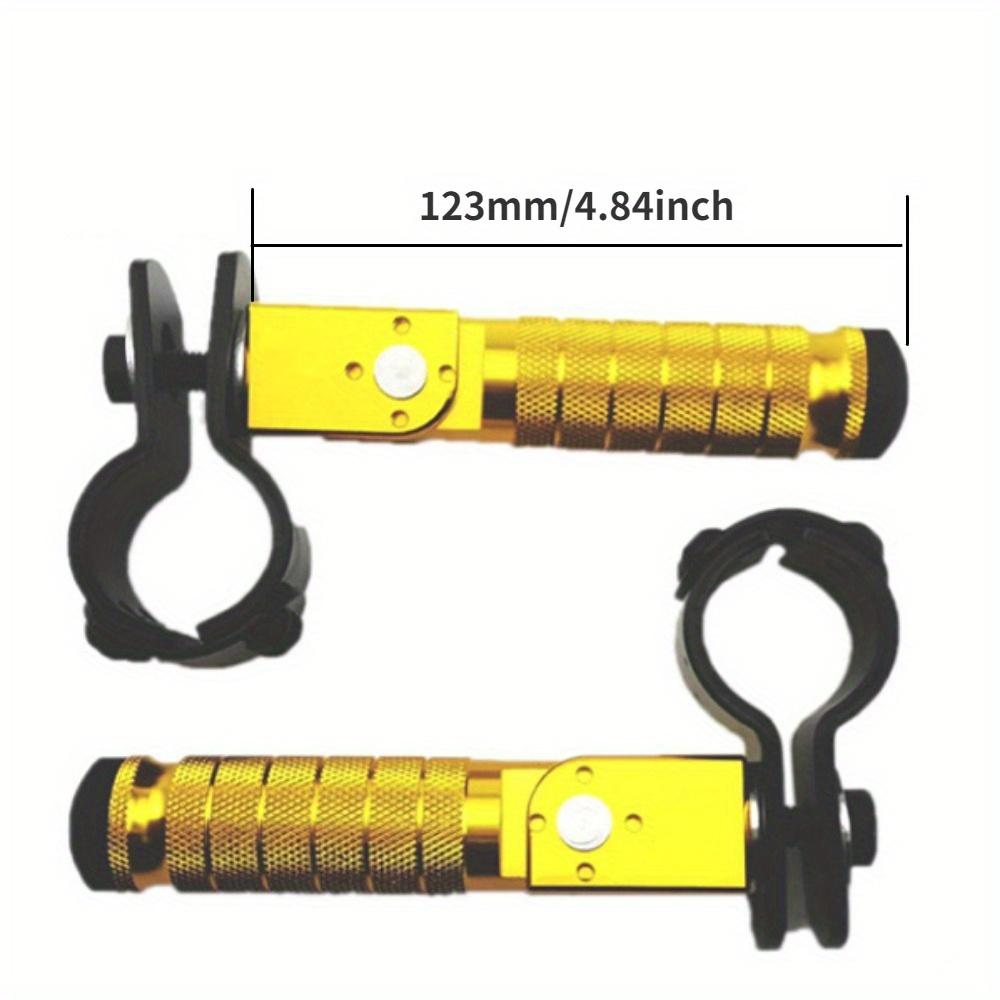 1 Par Motorcykel Ombyggd Pedal CNC Aluminiumlegering Fällbar Pedal Elfordon Säkerhetsbåge med Fotpinnar