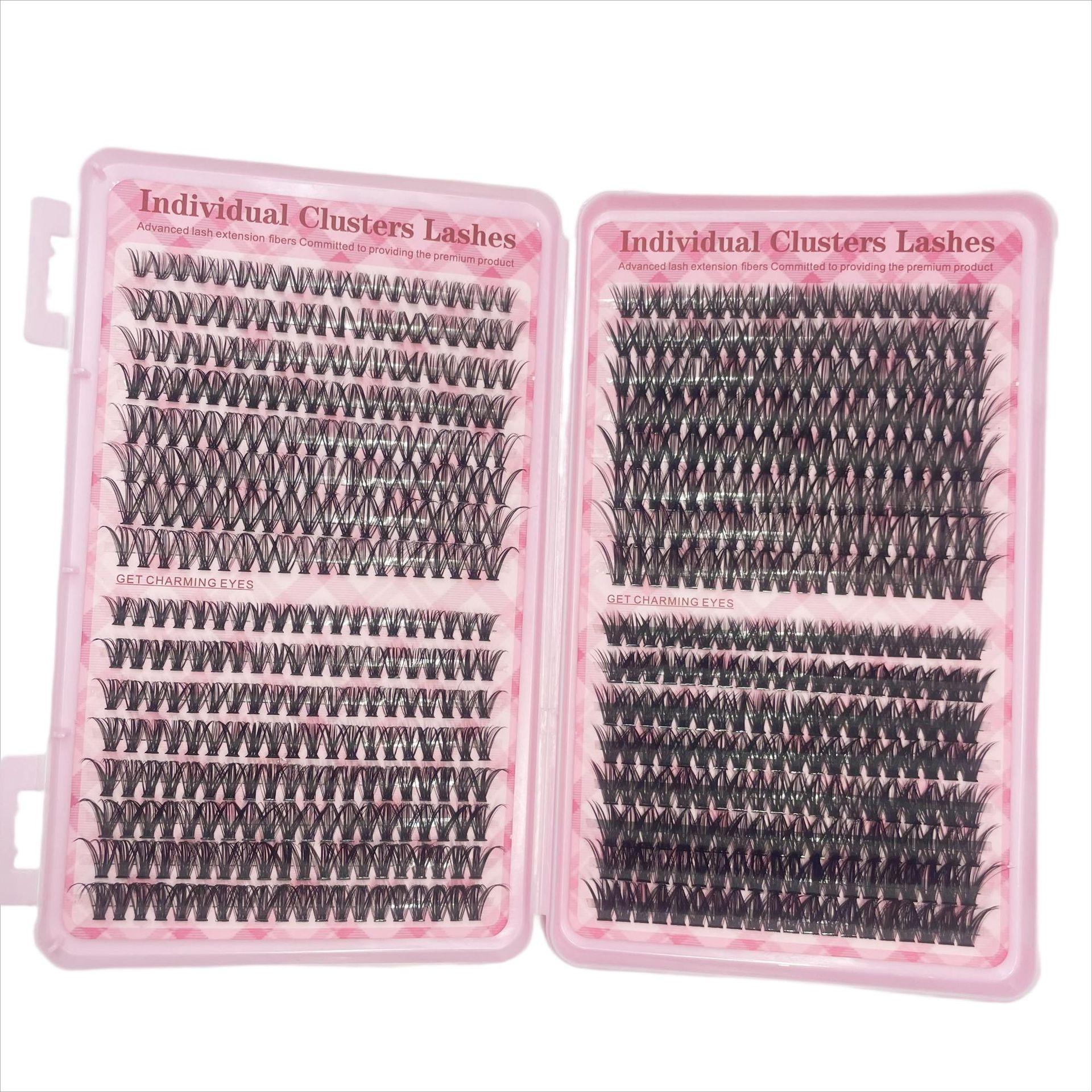 

Европейские и американские смешанные накладные ресницы для DIY - Натуральные, густые, большая емкость, термоплавкие пучковые ресницы, книга