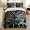 Moon Owl Duvet Cover Set Moon Owl Bedding Set Adult Boy Girl Bedroom Decoration Single Double Large Size Gift