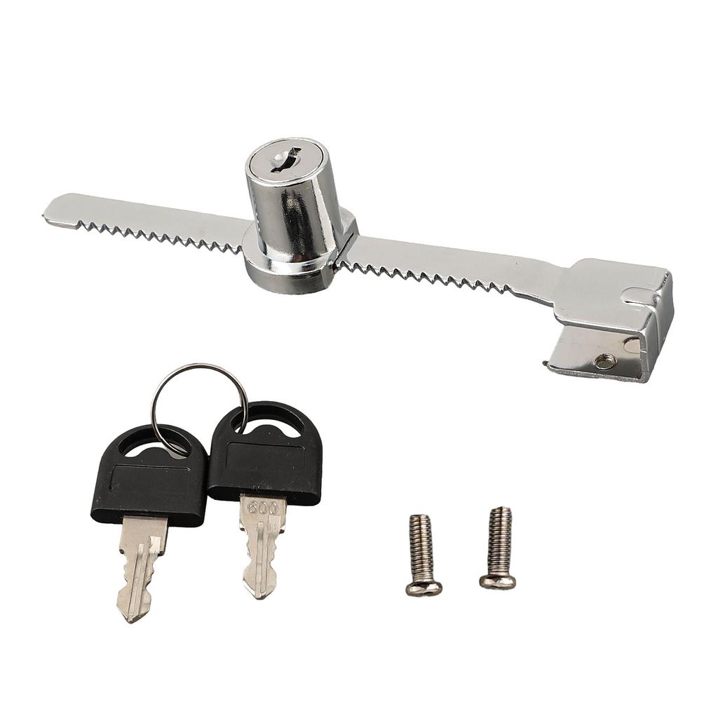 For Glass Display Box Color Silver Zinc Alloy Glass Lock Sliding Showcase Lock Comfortable Grip Smooth Exterior Wear Resistant