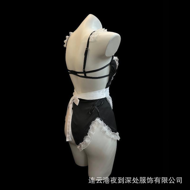 Night To Deep Sex Lingerie Sexy Suspender Lace Seduction Maid Costume Lace Up Naughty Maid Character Uniform