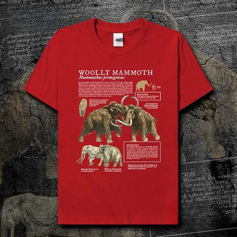 Mammoth Animal Illustration Natural Science Creative TShirt Cotton ONeck Short Sleeve Mens T Shirt New Size S3XL
