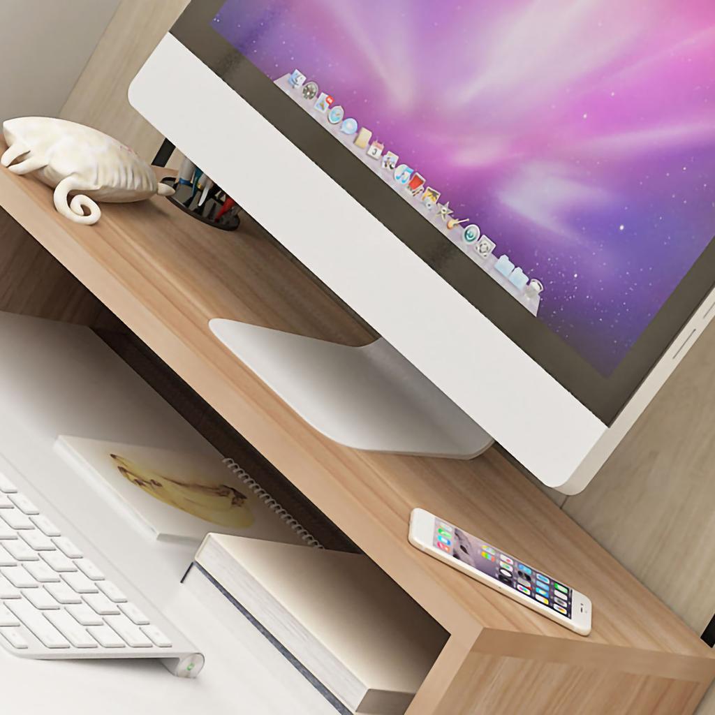 Monitor Stand Riser Ergonomic Computer Monitor Riser Stand Extra Storage Space Desktop Notebook Elevated Base