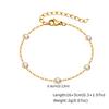 Fashion Elegant Zircon Charm Bracelet for Women Minimalist Heart Gold Color Thin Link Chain Bracelet Stainless Steel Jewelry Set