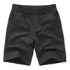 Men Brown Elastic Waist Casual Shorts with Button Fly Summer Chino Shorts