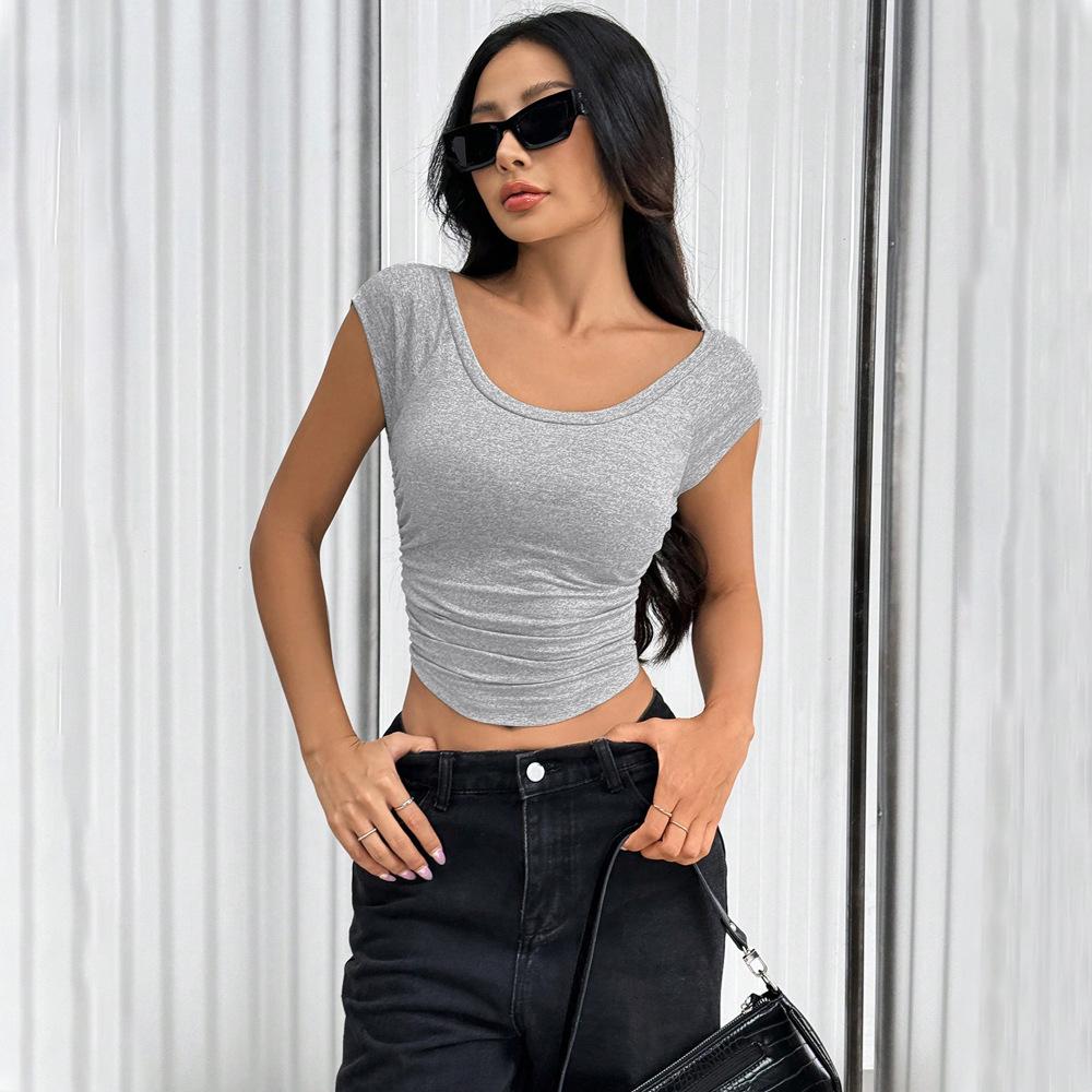 2026 Women's Best-Selling Simple Design T-shirt, Versatile Summer Fitted Short Base Layer