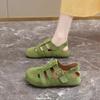 Summer New Versatile Soft Bottom Breathable Hollow Bag Head Inner Height Increase Roman Sandals Women's