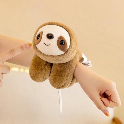 Soft Plush Doll Soft Stuffed Toy Cute Plush Doll with Clap Circle Cartoon Panda Sloth Cat Dog Bear Plushies Slap for Kids