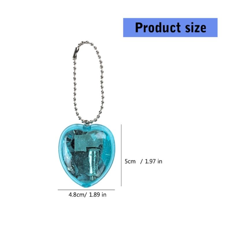 Romance Heart Shaped Music Box Bag Decoration Compact and Portable Pendant with Clear Sound Quality for Loved Ones