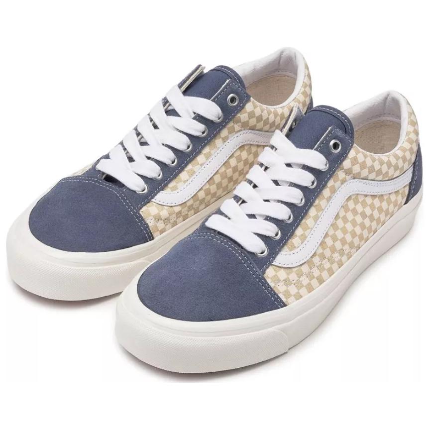 Vans Old Skool 36 Versatile Comfortable Low-Top Skate Shoes Unisex Sneakers Blue Brown VN0009QFGRX