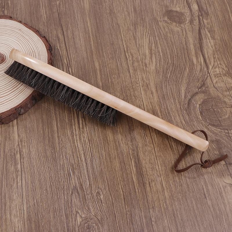 Arklio šerių šepetys Medinė rankena Valymo šepetys Minkšti arklio šeriai Skalbimo valymo šepetys Baldams Drabužiams Paltui Kostiumui Pūkams Drabužiams