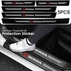 5Pcs Carbon Fiber Car Door Sill Sticker Auto Threshold For Civci FIT CRV Accord Jazz HRV Dio Stepwgn Prelude Insight