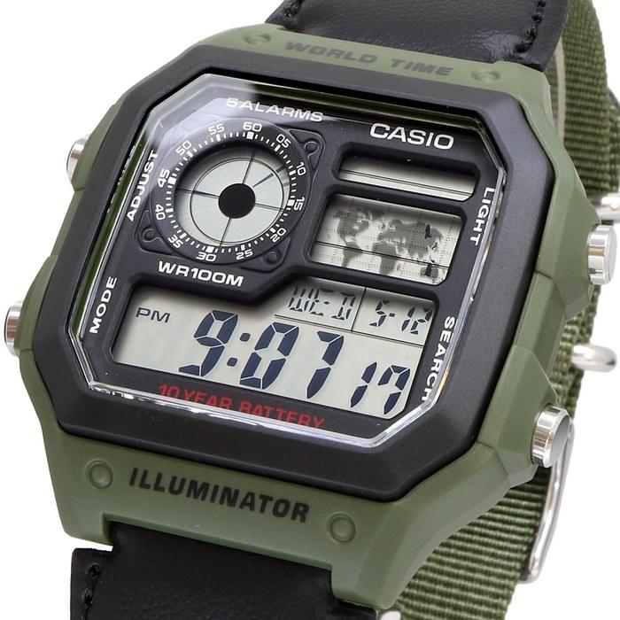 Casio World Time AE-1200WHB-3BV Digital Watch (Green)