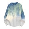 Pullovers Long Sleeves Sweaters Unisex Sweater Paragraph Autumn and Winter Gradient Colour Tops Couples Loose Pullover Round Neck Bottoming Knit Shirt