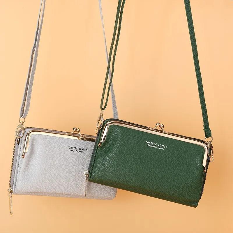 Korean Style Women's Handbag with Multiple Card Slots Large Capacity Casual Shoulder Bag Fashionable New Style Two-way Coin Purse Crossbody Bag.