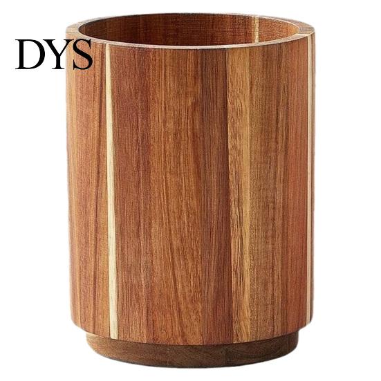 Countertop Spatula Storage Rack 360 Degree Rotating Wood Kitchen Utensil Holder, Large Capacity Cooking Tool Space Saving Organizer, Stable