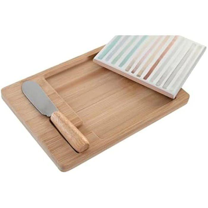 Servírovací tác na chuťovky - DKD Home Decor - Vícebarevný - Bambus a kamenina - 21,5 x 11,8 x 1,5 cm - Obdélníkový