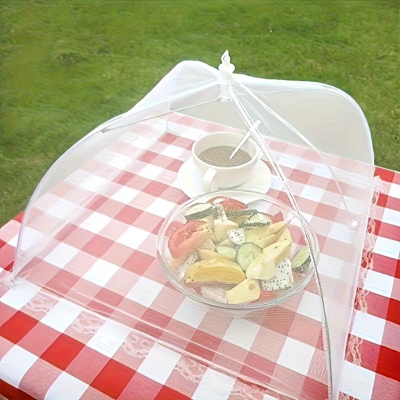 Large Pop-Up White Mesh Food Tent - Foldable, Washable & Bug-Proof | Portable Food Shelter with Easy Setup, Tents for Outside Party