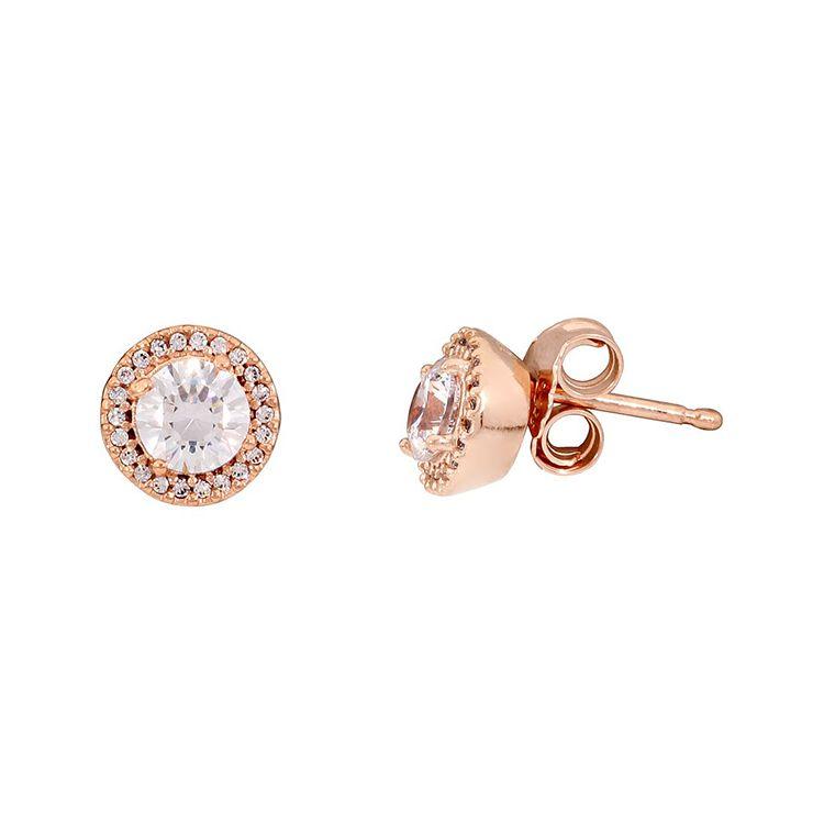 Pandora Classic Elegant Earrings Women earrings Rose-Gold 286272CZ Box,Rose Gold