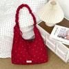 Floral Print Tote Bag Korean-Style Large Capacity Shoulder Bag Adjustable Strap Tote Bag Skin-Friendly For Daily Commute School