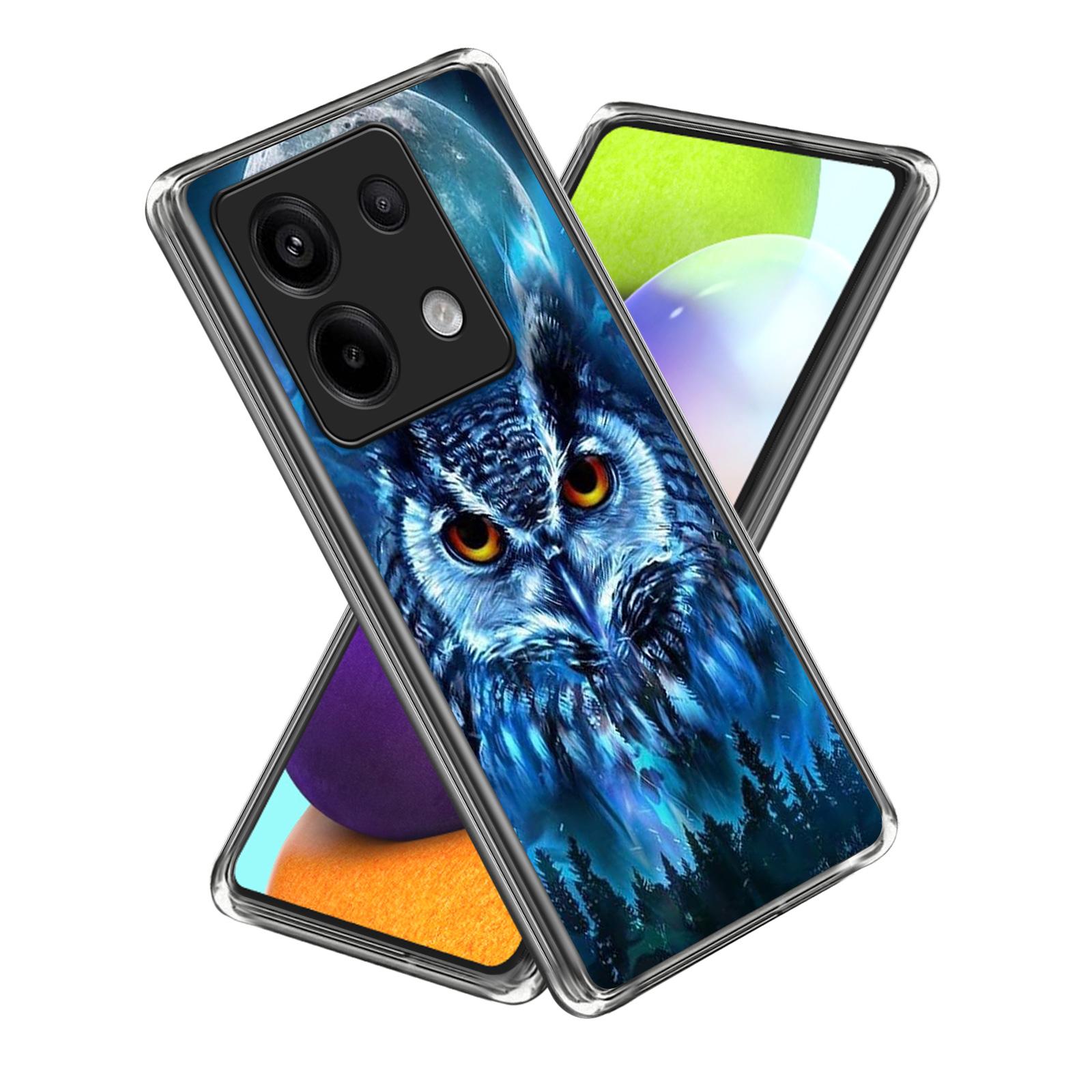 

Для Xiaomi Redmi Note 13 Pro 5G/Poco X6 5G Чехол с печатью рисунка TPU Задняя крышка телефона Forest Owl