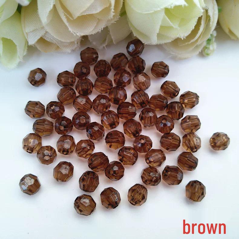 Transparent 6MM Faceted Acrylic Beads for DIY Crystal-Like Ornaments and Curtains