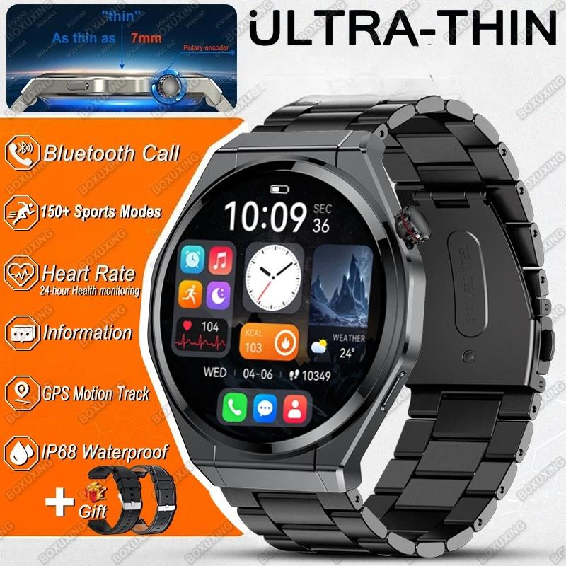 New Ultra Thin Smart Watch Men  Always Show Time 150+Sports Bluetooth Call NFC IP68 Waterproof GPS Track Smart Watch Woman