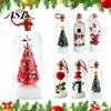 Decorative Glass Message Jar Recordable Christmas In A Bottle, Voice Recording Holiday Keepsake with Winter Wonderland Table Decor Playback