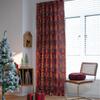 Tende Festive Haute Maison - Edizione Limitata Jacquard Cremisi con Orlo Ponderato per Cucine Stellate Michelin e Finestre a Baia a Cubo di Vetro