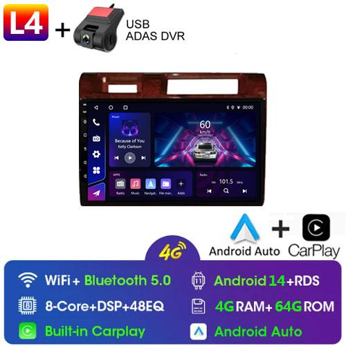 9" For Toyota Pickup Land Cruiser LC 70 79 Series 2007-2020 Android 14 Autoradio Wireless Carplay Multimedia Player Radio DVD