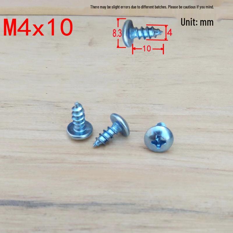 M4M5 Large Flat Head Galvanized Self-Tapping Phillips Wood Screws, Pan/Round Head