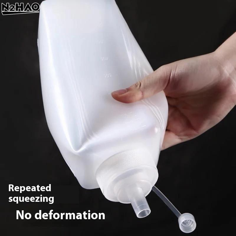Botellas de Salsa de Apretar 600/800/1000ML Dispensador de Condimentos Boca Ancha A prueba de Polvo Cocina Sazonador Botella de Salsa para Ensalada Aceite de Oliva