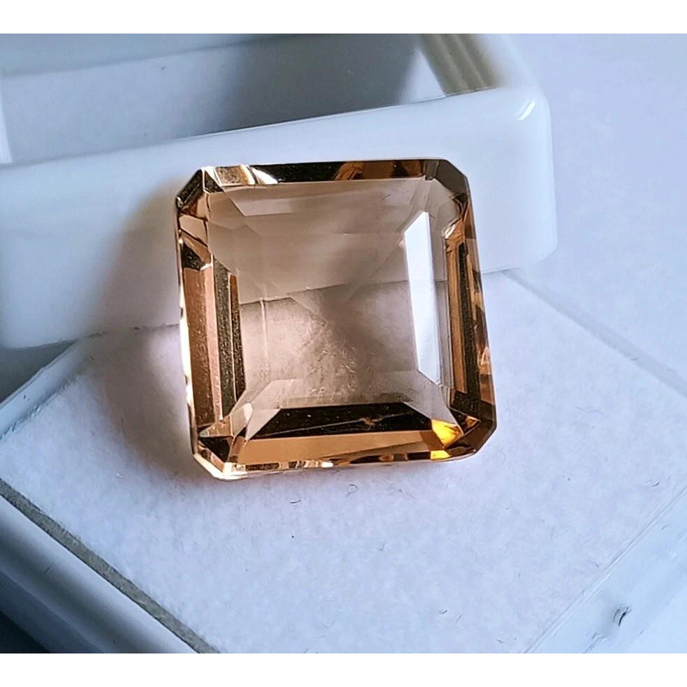 Fabulous Madagascar Morganite Natural Square Cut 10-12 Ct Certified Gemstone