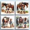 Mädchen und Pferd Gedrucktes Kreuzstichset DIY 11CT Stickhandwerksset Heimdekor
